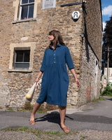 Immaculate Vegan - BIBICO Bea Women's Cotton Shirt Dress | Textured Denim