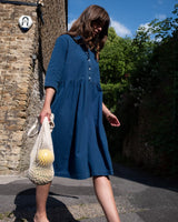 Immaculate Vegan - BIBICO Bea Women's Cotton Shirt Dress | Textured Denim