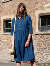 Immaculate Vegan - BIBICO Bea Women's Cotton Shirt Dress | Textured Denim