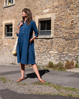 Immaculate Vegan - BIBICO Bea Women's Cotton Shirt Dress | Textured Denim