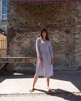 Immaculate Vegan - BIBICO Orla Women's Cotton Checked Day Dress | Dove Grey Gingham