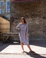 Immaculate Vegan - BIBICO Orla Women's Cotton Checked Day Dress | Dove Grey Gingham