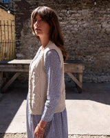 Immaculate Vegan - BIBICO Orla Women's Cotton Checked Day Dress | Dove Grey Gingham