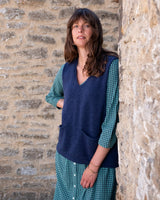 Immaculate Vegan - BIBICO Jane Women's Cotton Midi Dress | Duck Egg Gingham