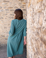 Immaculate Vegan - BIBICO Jane Women's Cotton Midi Dress | Duck Egg Gingham