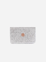 Immaculate Vegan - Willa Phoenix The Las Vegas Vegan Leather Glittered Clutch | Platinum