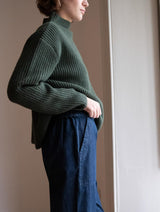 Immaculate Vegan - BIBICO Anna Women's Wide Leg Cotton Trousers | Denim