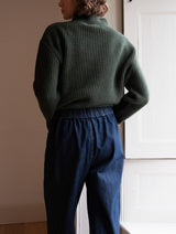 Immaculate Vegan - BIBICO Anna Women's Wide Leg Cotton Trousers | Denim