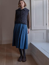 Immaculate Vegan - BIBICO Wander Women's Cotton Pleated Skirt | Denim