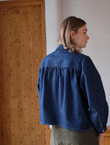 Immaculate Vegan - BIBICO Ada Women's Cropped Cotton Blouse | Denim