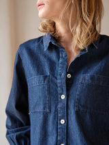 Immaculate Vegan - BIBICO Ada Women's Cropped Cotton Blouse | Denim