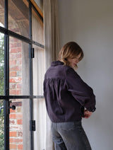 Immaculate Vegan - BIBICO Ada Women's Cropped Cotton Corduroy Blouse | Dove Grey