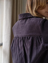 Immaculate Vegan - BIBICO Ada Women's Cropped Cotton Corduroy Blouse | Dove Grey