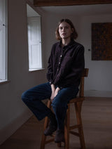 Immaculate Vegan - BIBICO Ada Women's Cropped Cotton Corduroy Blouse | Dove Grey