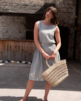 Immaculate Vegan - BIBICO Jordan Women's Cotton Casual Skirt | Olive Green Gingham