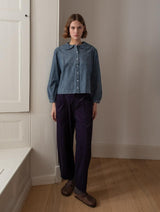 Immaculate Vegan - BIBICO Jolene Women's Cotton Casual Shirt | Denim