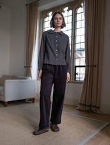 Immaculate Vegan - BIBICO Orla Women's Casual Cotton Corduroy Trousers | Dove Grey