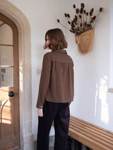 Immaculate Vegan - BIBICO Hanna Women's Cotton Bib Shirt | Black Check