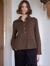 Immaculate Vegan - BIBICO Hanna Women's Cotton Bib Shirt | Black Check