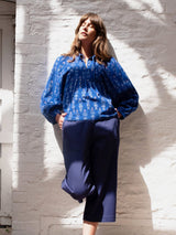 Immaculate Vegan - BIBICO Anna Women's Organic Cotton Culottes | Chevron Indigo