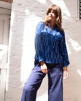 Immaculate Vegan - BIBICO Anna Women's Organic Cotton Culottes | Chevron Indigo