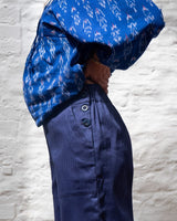 Immaculate Vegan - BIBICO Anna Women's Organic Cotton Culottes | Chevron Indigo
