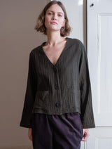 Immaculate Vegan - BIBICO Irma Women's Cotton Over Shirt | Olive Green & Black Gingham