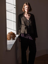 Immaculate Vegan - BIBICO Irma Women's Cotton Over Shirt | Olive Green & Black Gingham