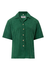 Immaculate Vegan - KOMODO OCEAN - Organic Cotton Terry Towelling Shirt - Jungle Green