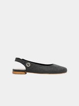 Immaculate Vegan - 1 People Cannes CEQ - Sling Back Flat Shoes - Charcoal EU 36