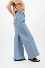 Immaculate Vegan - 1 People Los Angeles LAX - Wide Leg Jeans- Sky