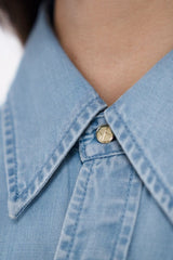 Immaculate Vegan - 1 People Louisiana MSY - Classic Denim Shirt - Sky