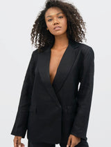 Immaculate Vegan - 1 People Havana HAV - Oversized Blazer - Licorice M