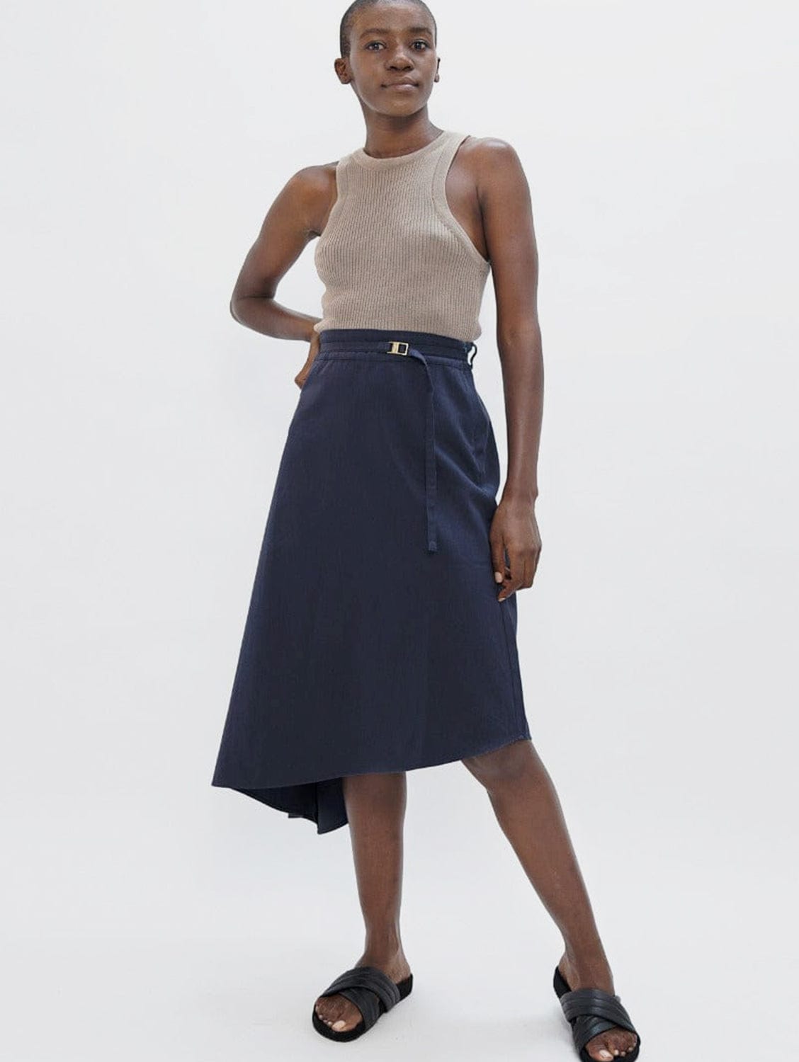 1 People - Mallorca Organic Cotton Twill Asymmetric Skirt | Summer