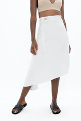 Immaculate Vegan - 1 People Mallorca PMI - Asymmetric Skirt - White Dove