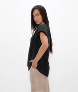 Immaculate Vegan - 1 People Muscat MCT - Bold Shoulder Tee - Black Sand