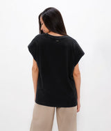 Immaculate Vegan - 1 People Muscat MCT - Bold Shoulder Tee - Black Sand