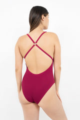 Immaculate Vegan - 1 People Mykonos JMK - Criss-Cross Swimsuit - Red Coral