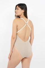 Immaculate Vegan - 1 People Mykonos JMK - Criss-Cross Swimsuit - Sand