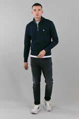 Immaculate Vegan - Altid Clothing black half zip neck sweatshirt