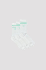 Immaculate Vegan - Altid Clothing 3 Pack Organic Cotton Blend Striped Socks | Mint Mint