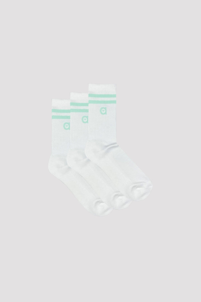 Altid Clothing 3 Pack Organic Cotton Blend Striped Socks | Mint Mint