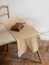 Immaculate Vegan - AmourLinen Linen table runner in Mustard 50x250 cm / 20x98" / Mustard