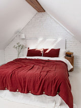 Immaculate Vegan - AmourLinen Linen bedding set in Terracotta EUKing/IKEA+Standart / Terracotta