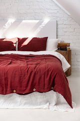 Immaculate Vegan - AmourLinen Linen bedding set in Terracotta