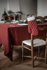 Immaculate Vegan - AmourLinen Linen Christmas oven mitt