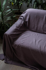 Immaculate Vegan - AmourLinen Linen flat sheet in Dusty Lavender