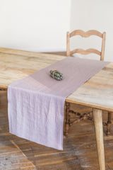 Immaculate Vegan - AmourLinen Linen table runner in Dusty Rose