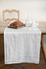 Immaculate Vegan - AmourLinen Linen table runner in White