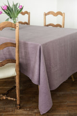 Immaculate Vegan - AmourLinen Linen tablecloth in Dusty Lavender